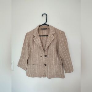 Striped blazer jacquet Suzy Shier in linen